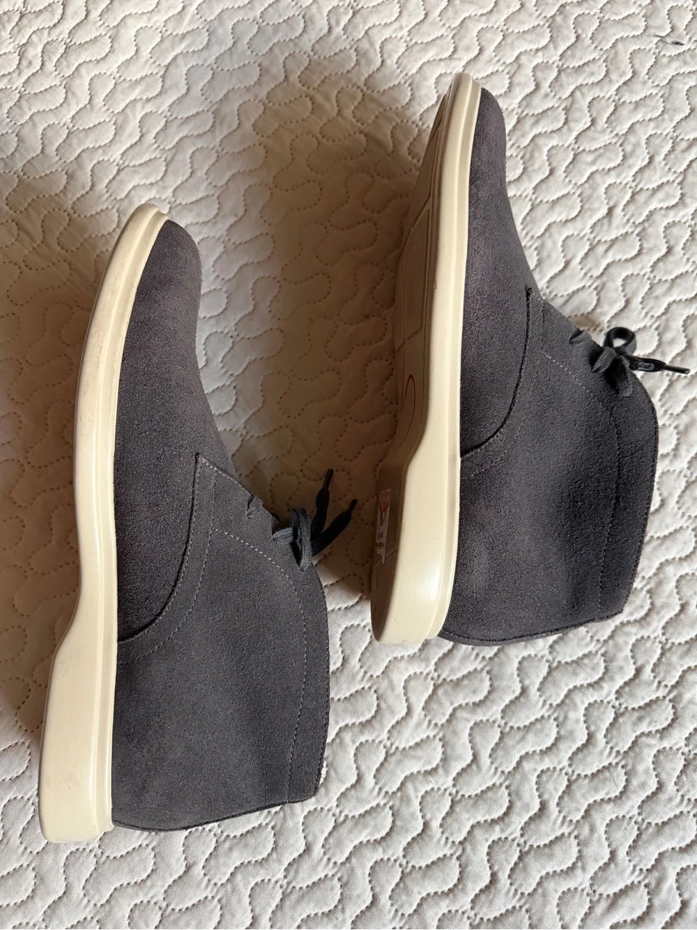 1901 Men's Gray Suede Leather Chukka Desert Boots Lace Up Size 9.5